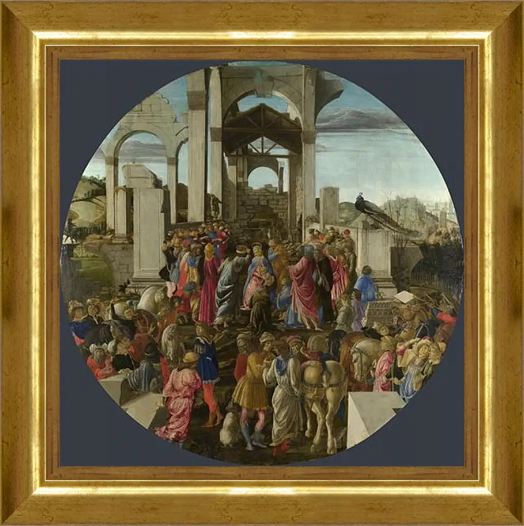 Картина в раме - The Adoration of the Kings. Сандро Боттичелли