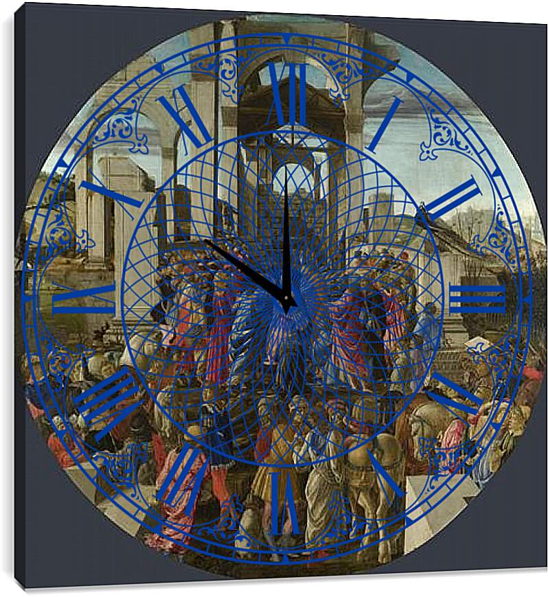 Часы картина - The Adoration of the Kings. Сандро Боттичелли