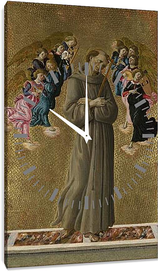 Часы картина - Saint Francis of Assisi with Angels. Сандро Боттичелли