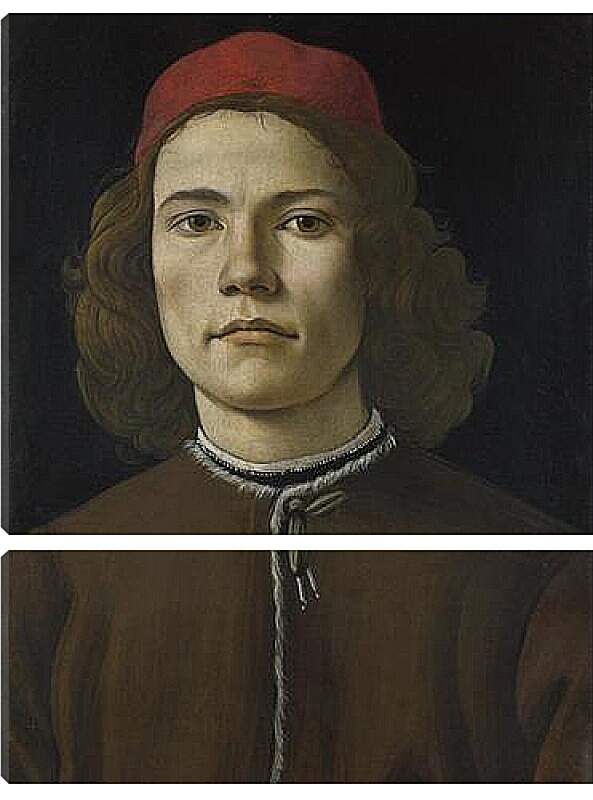 Модульная картина - Portrait of a Young Man. Сандро Боттичелли