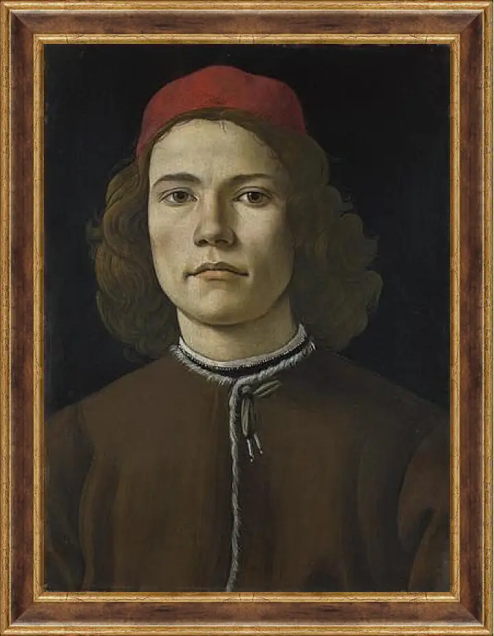 Картина в раме - Portrait of a Young Man. Сандро Боттичелли