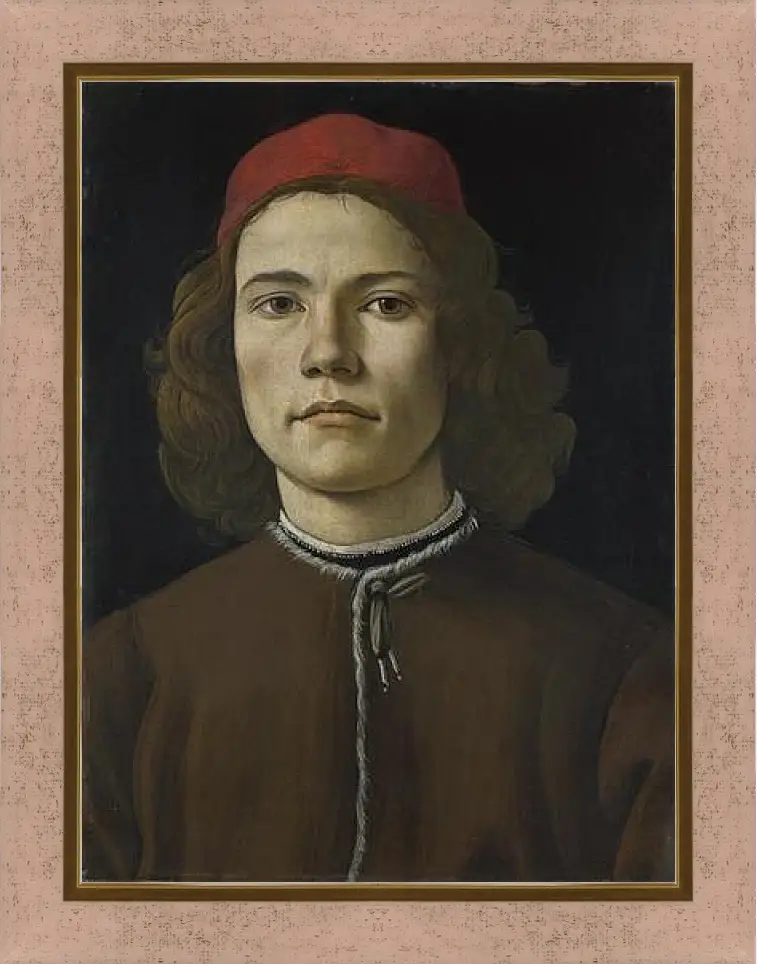 Картина в раме - Portrait of a Young Man. Сандро Боттичелли