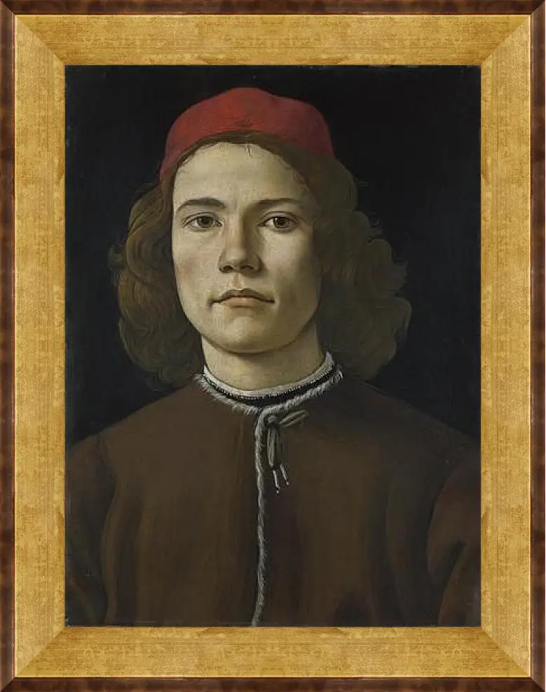 Картина в раме - Portrait of a Young Man. Сандро Боттичелли