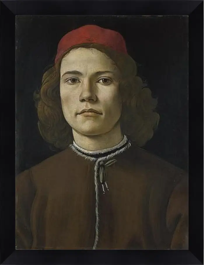 Картина в раме - Portrait of a Young Man. Сандро Боттичелли