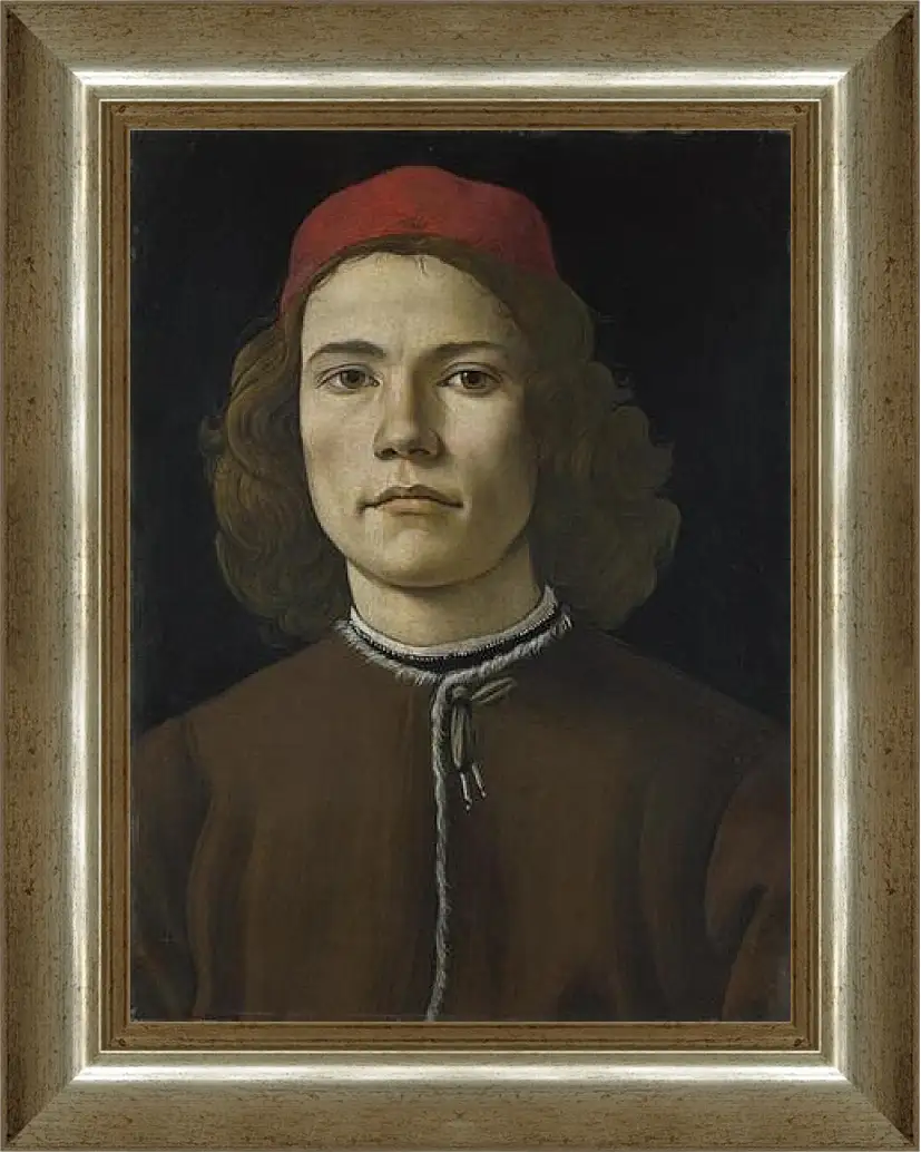 Картина в раме - Portrait of a Young Man. Сандро Боттичелли