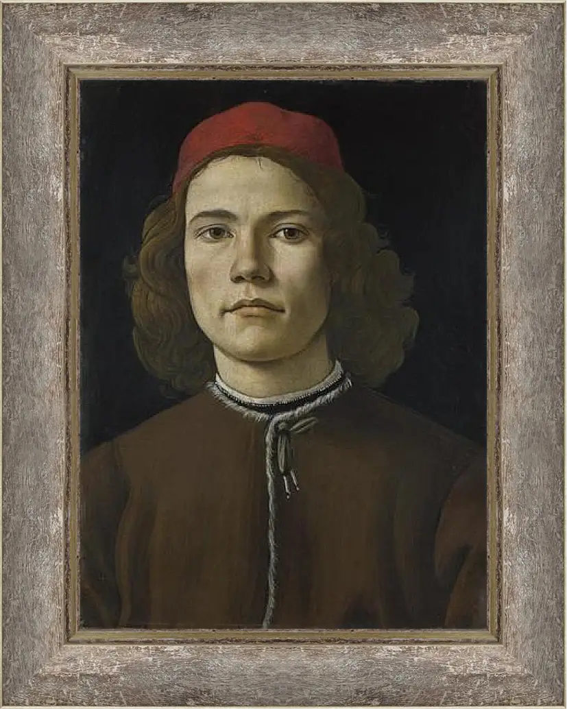 Картина в раме - Portrait of a Young Man. Сандро Боттичелли