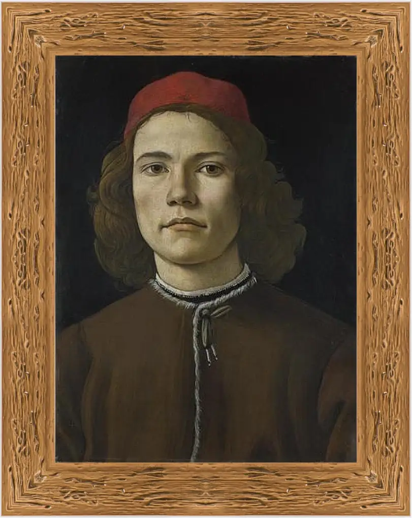 Картина в раме - Portrait of a Young Man. Сандро Боттичелли