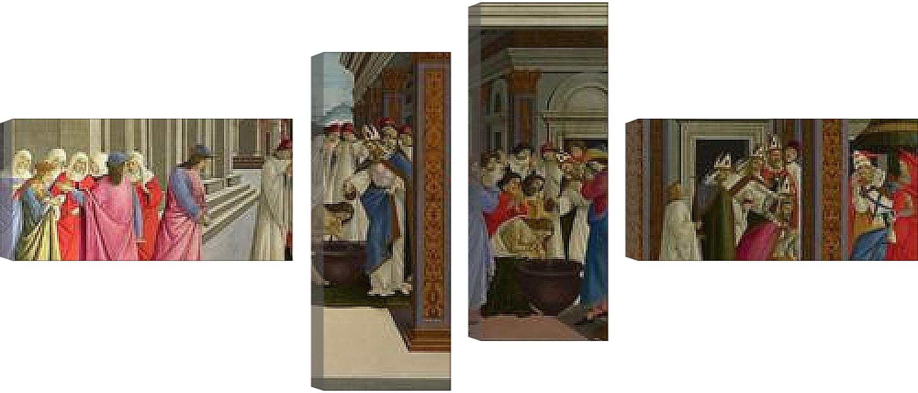 Модульная картина - Four Scenes from the Early Life of Saint Zenobius. Сандро Боттичелли