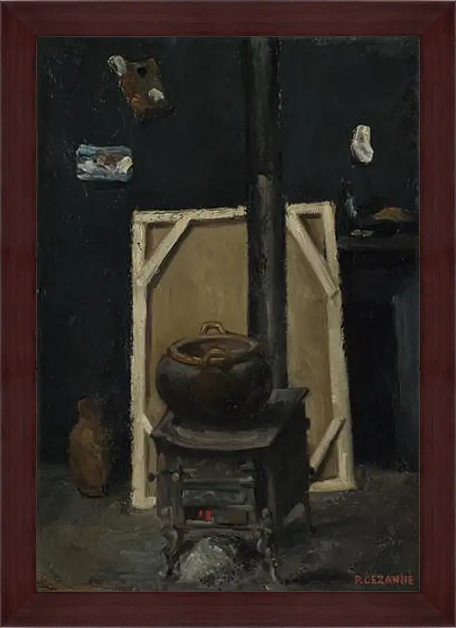 Картина в раме - The Stove in the Studio. Поль Сезанн