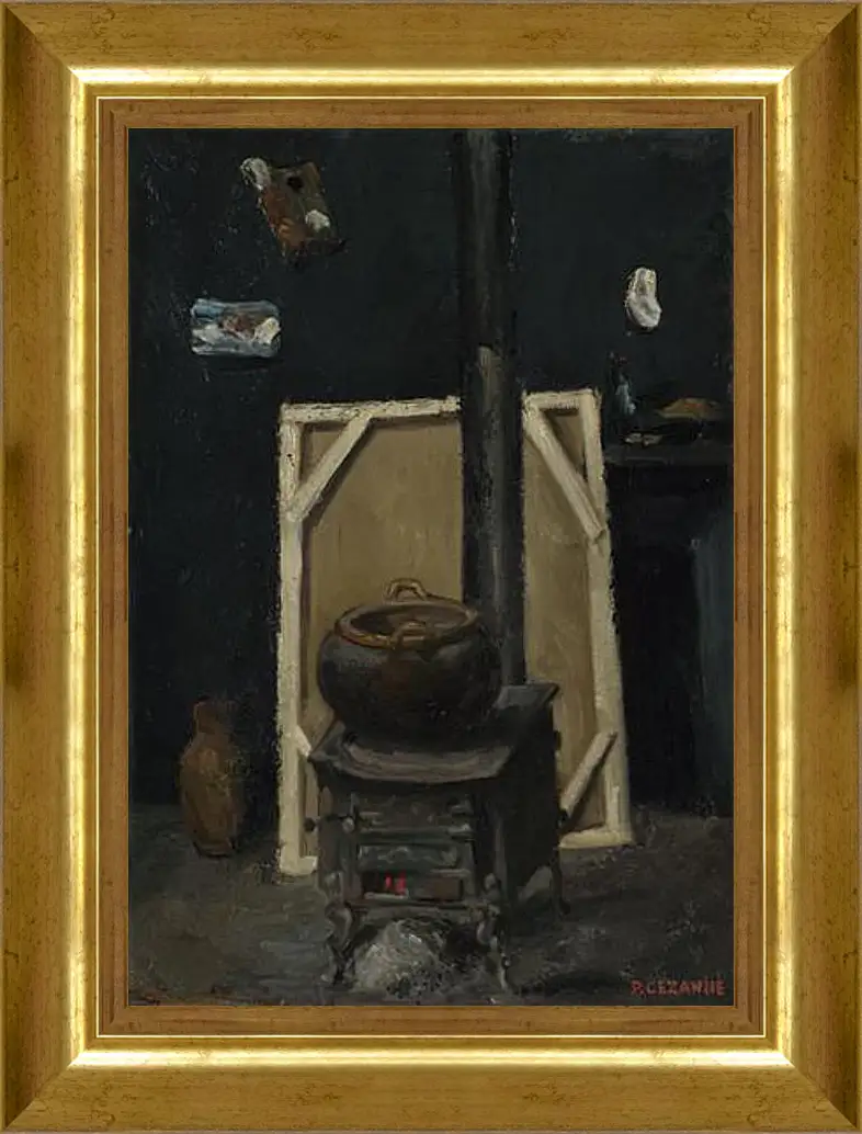 Картина в раме - The Stove in the Studio. Поль Сезанн