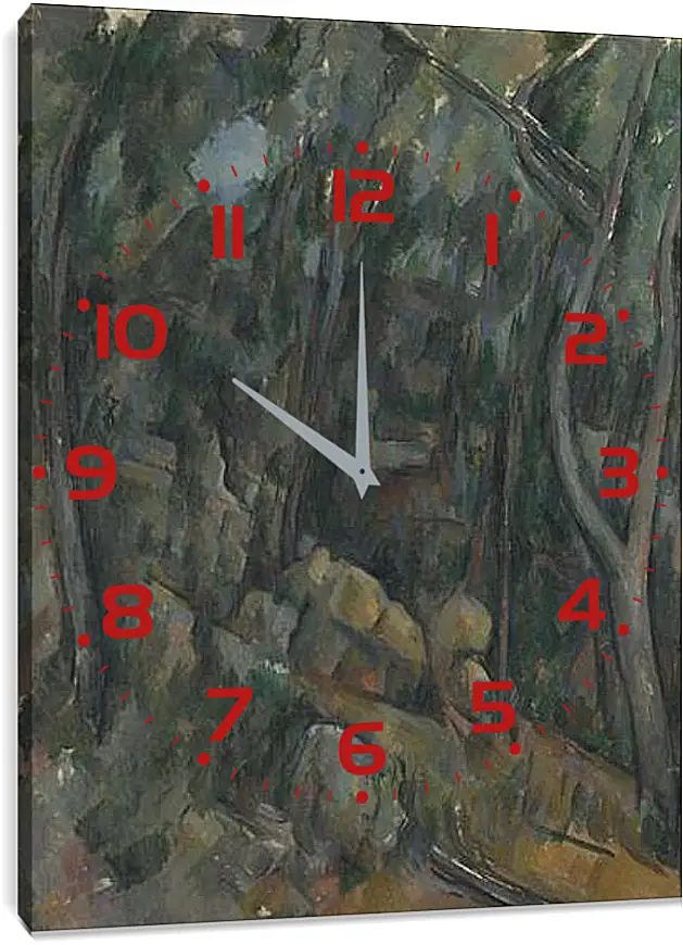 Часы картина - The Grounds of the Chвteau Noir. Поль Сезанн