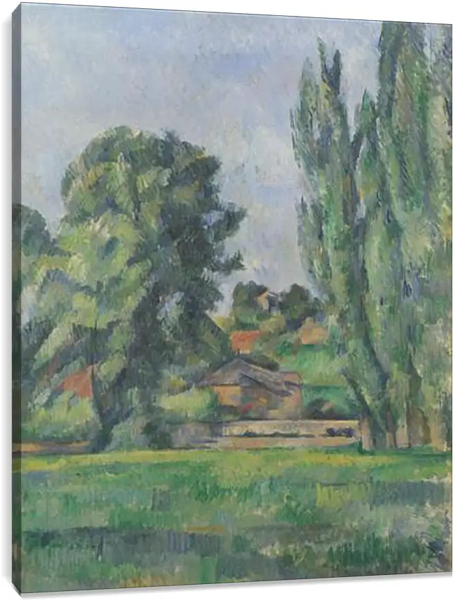 Постер и плакат - Landscape with Poplars. Поль Сезанн