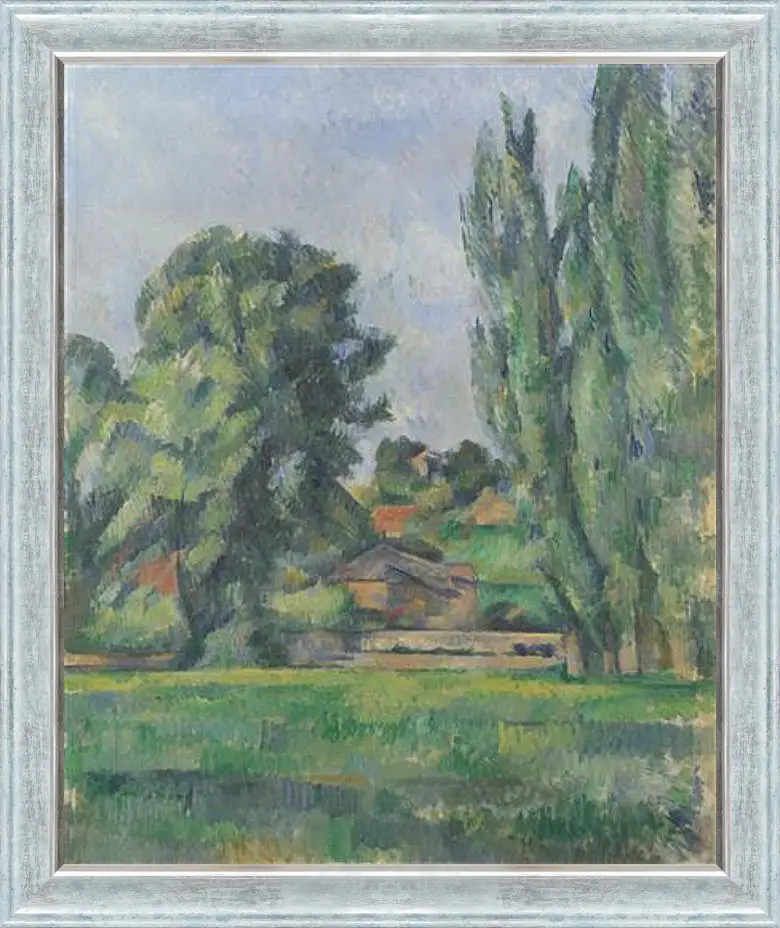 Картина в раме - Landscape with Poplars. Поль Сезанн