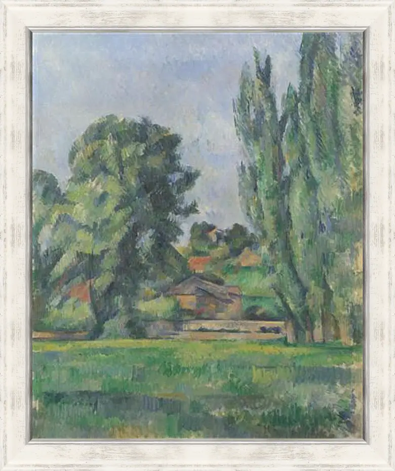 Картина в раме - Landscape with Poplars. Поль Сезанн