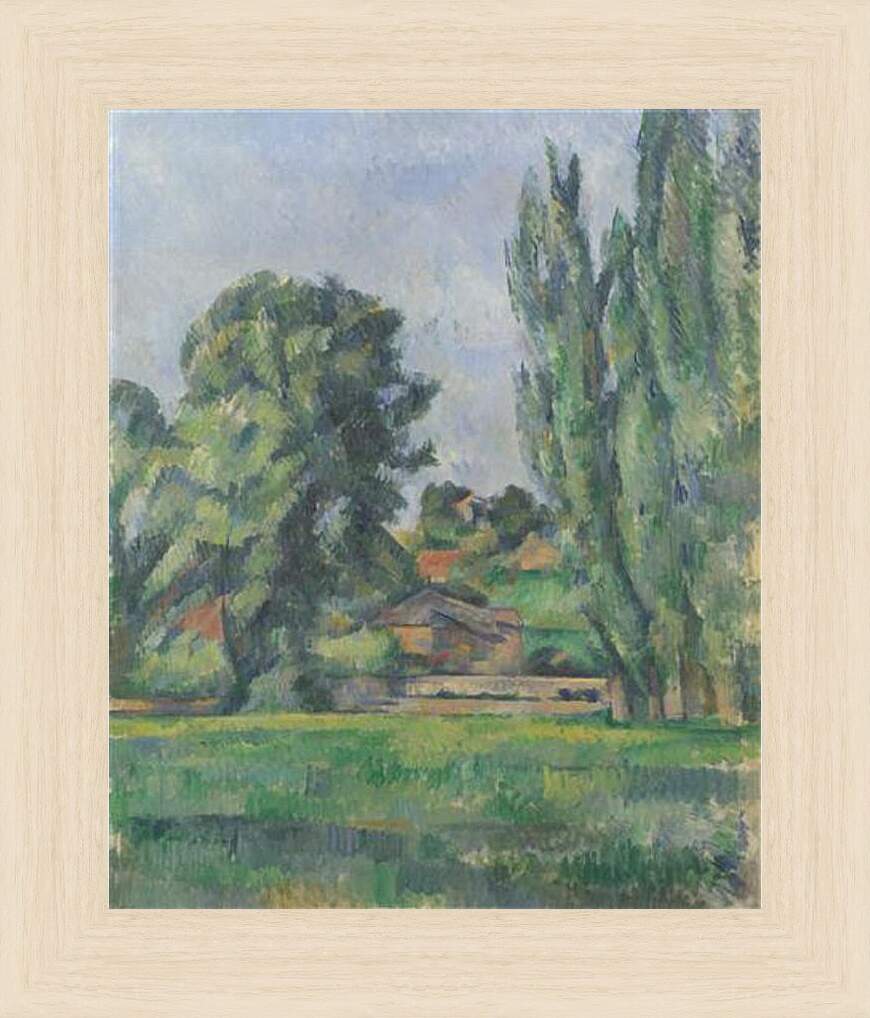 Картина в раме - Landscape with Poplars. Поль Сезанн