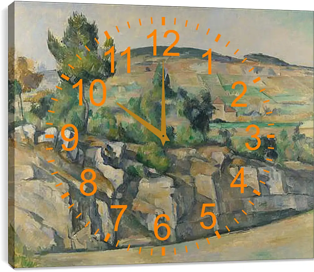 Часы картина - Hillside in Provence. Поль Сезанн