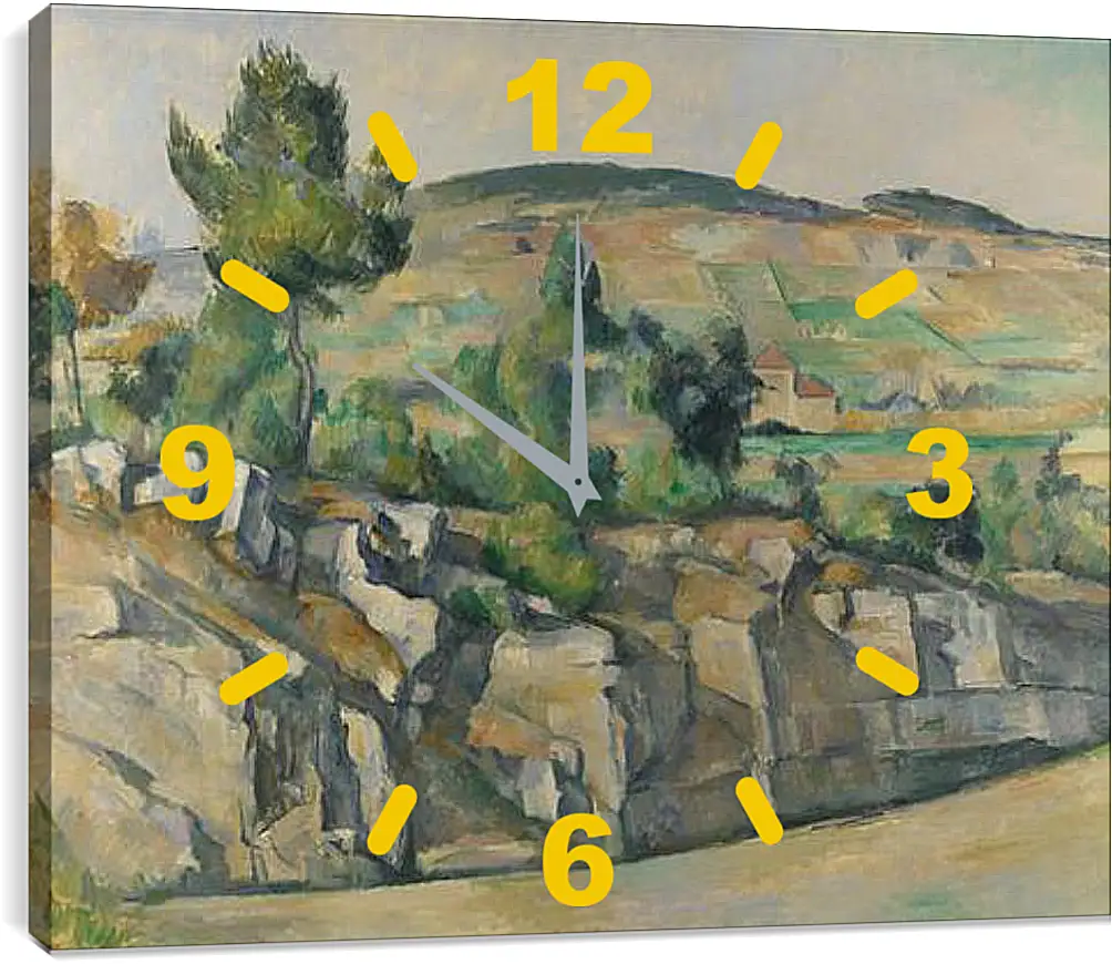 Часы картина - Hillside in Provence. Поль Сезанн