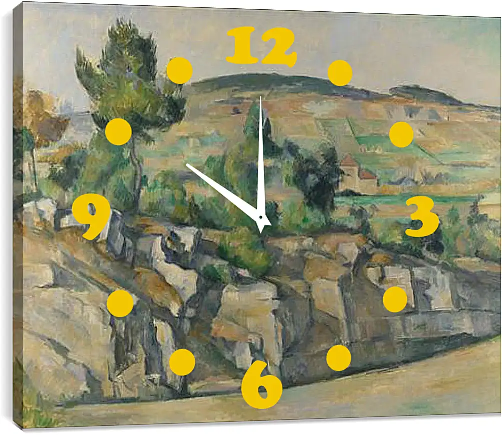 Часы картина - Hillside in Provence. Поль Сезанн