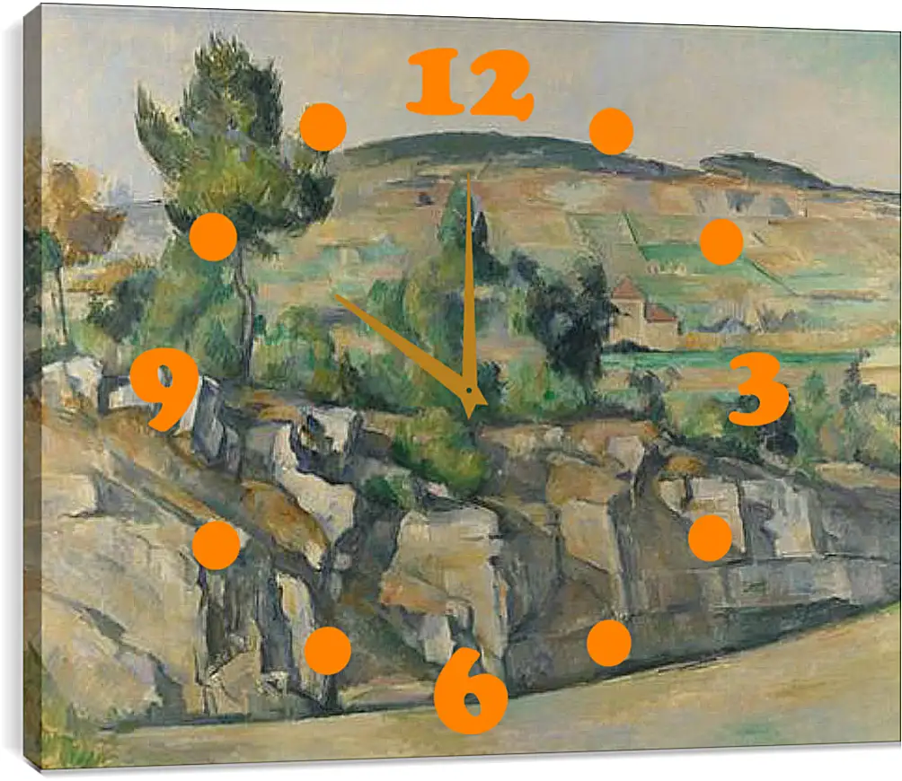 Часы картина - Hillside in Provence. Поль Сезанн