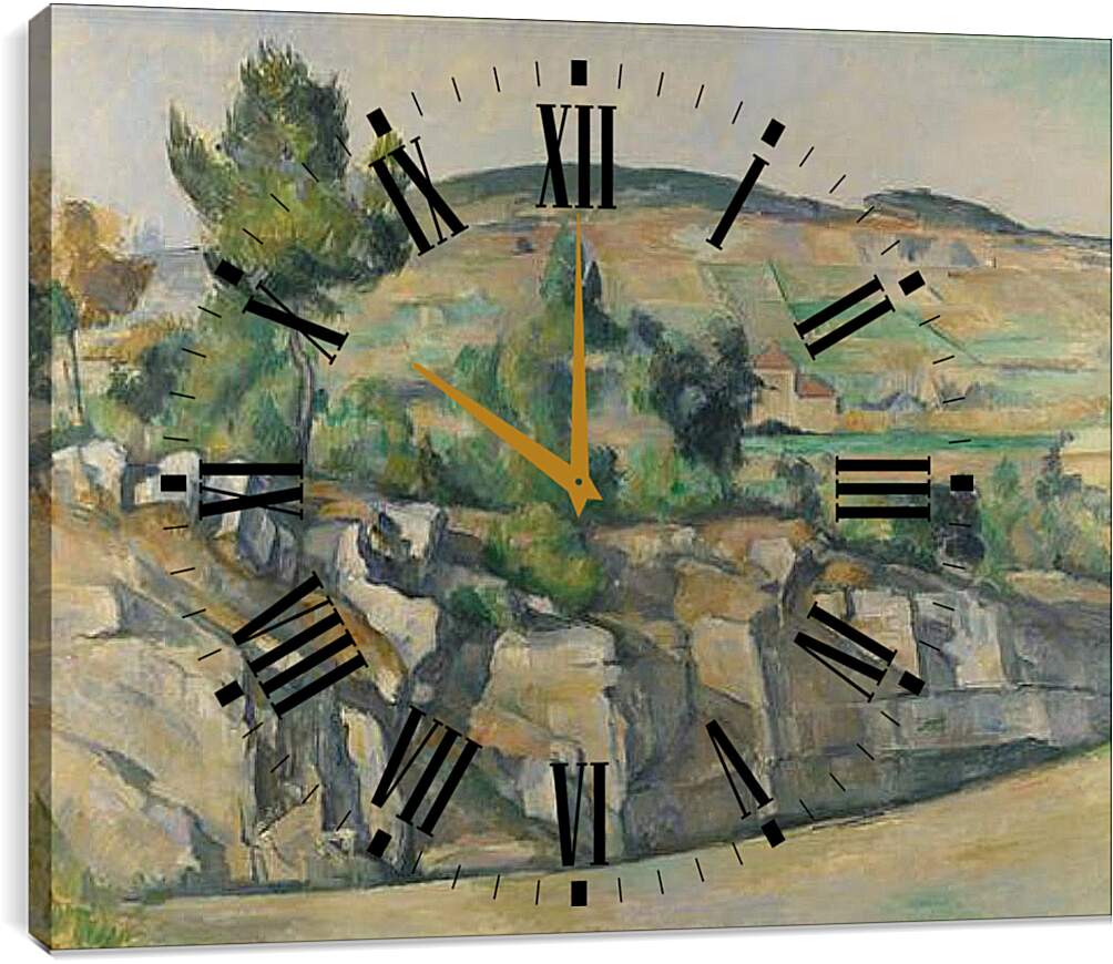Часы картина - Hillside in Provence. Поль Сезанн