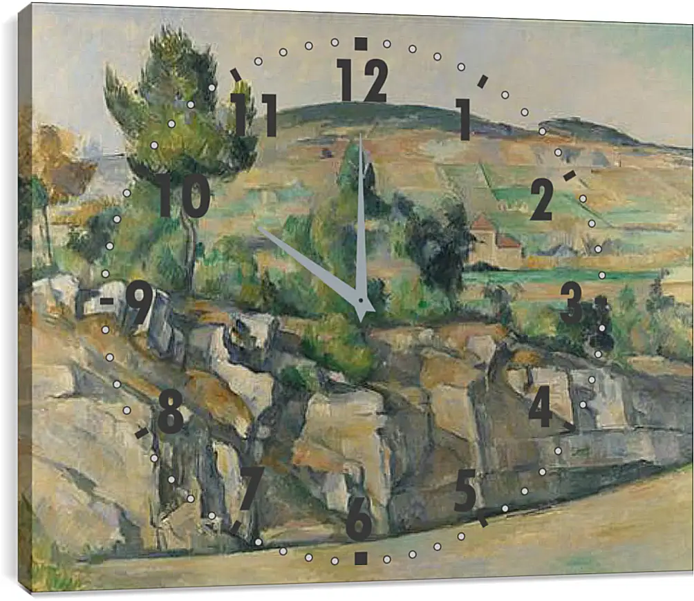 Часы картина - Hillside in Provence. Поль Сезанн