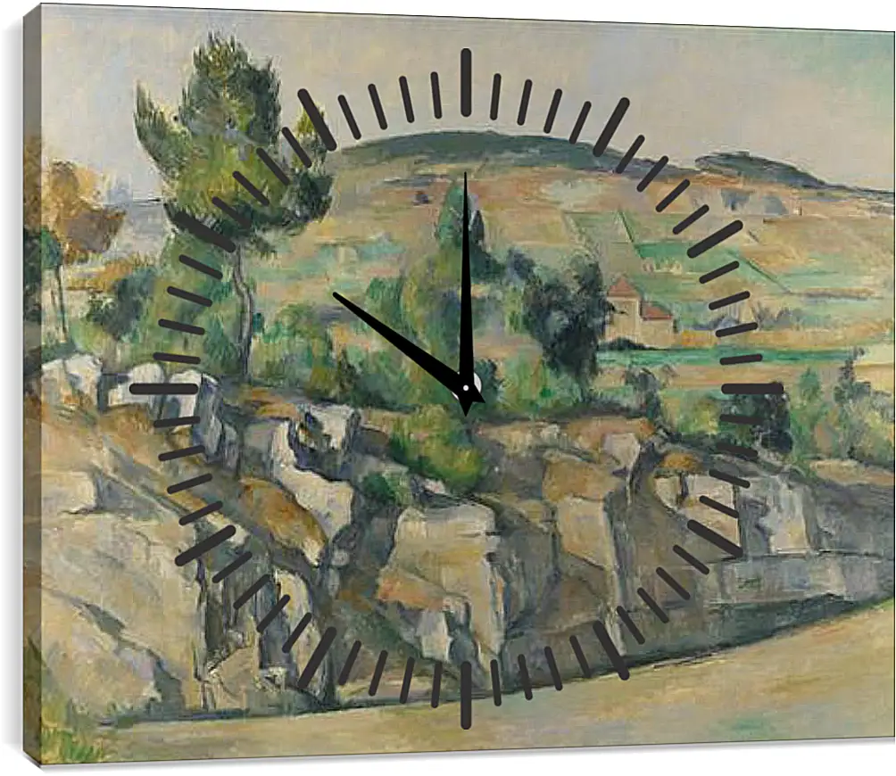 Часы картина - Hillside in Provence. Поль Сезанн