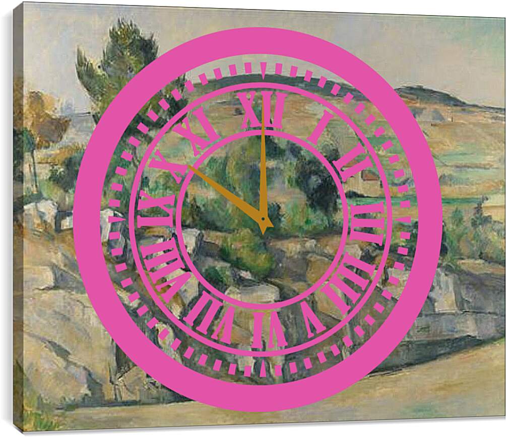 Часы картина - Hillside in Provence. Поль Сезанн