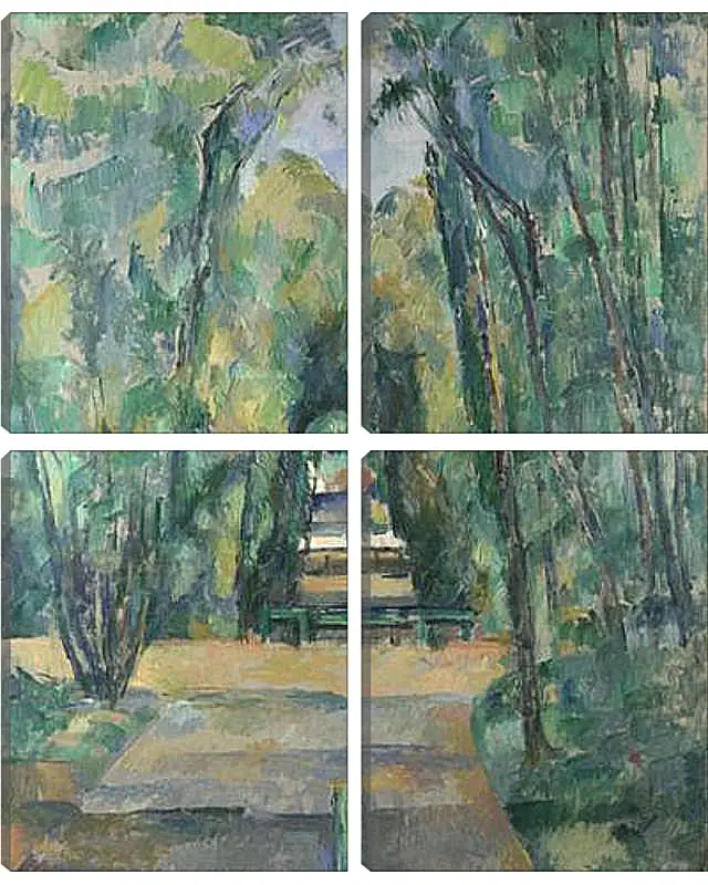 Модульная картина - Avenue at Chantilly. Поль Сезанн