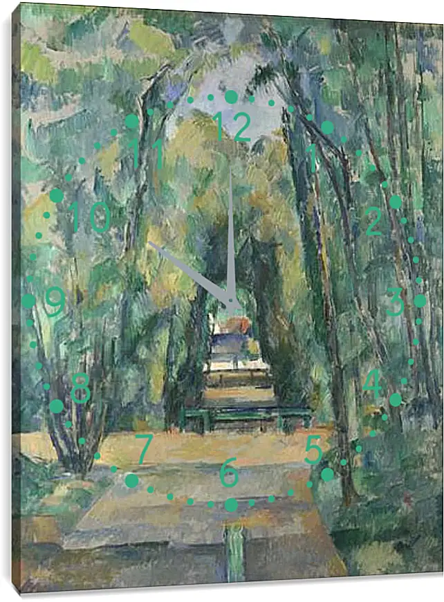 Часы картина - Avenue at Chantilly. Поль Сезанн
