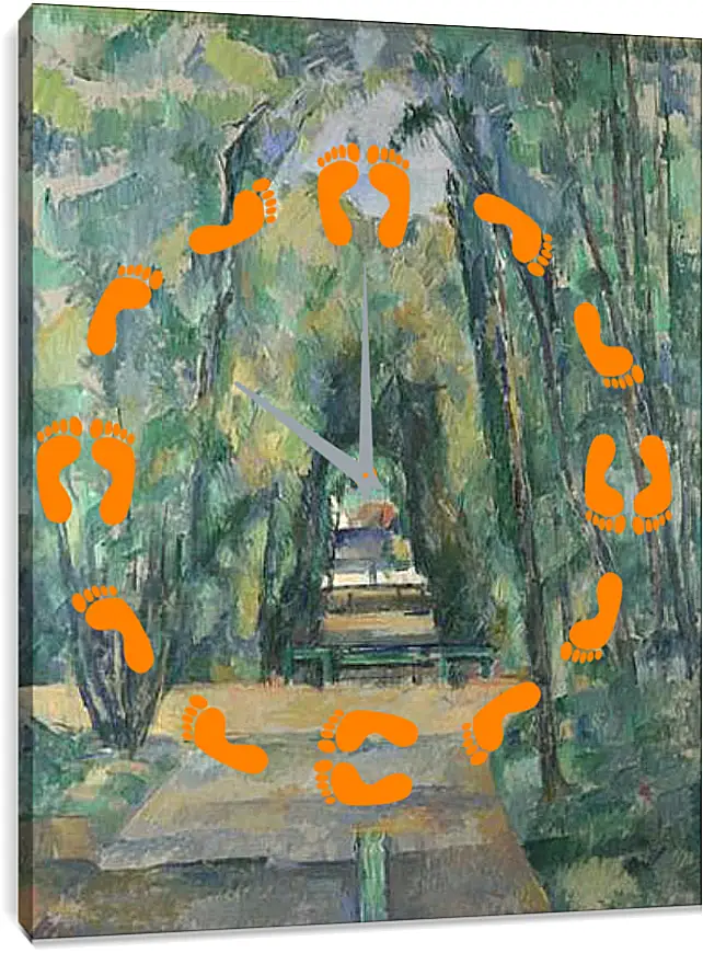 Часы картина - Avenue at Chantilly. Поль Сезанн