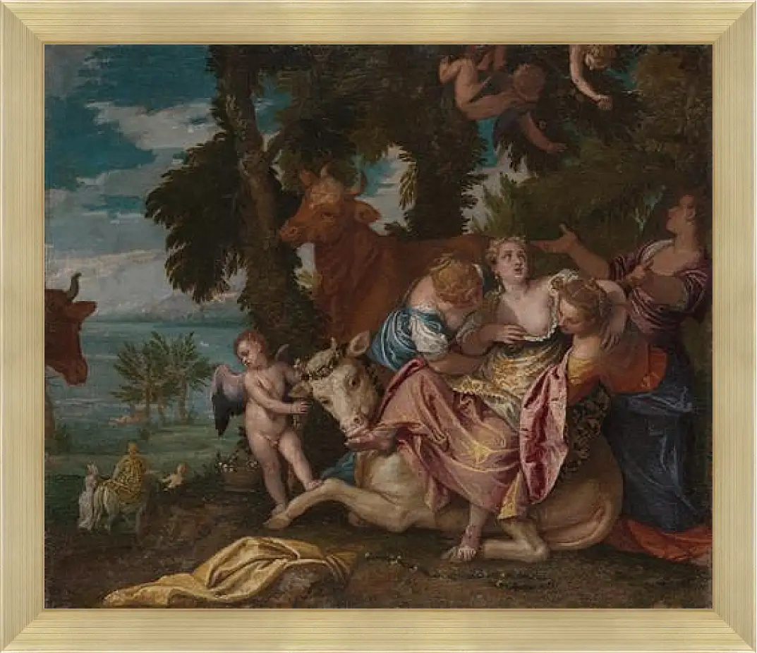 Картина в раме - The Rape of Europa. Паоло Веронезе