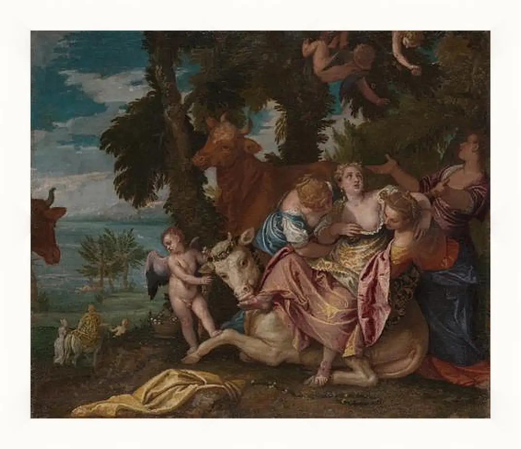 Картина в раме - The Rape of Europa. Паоло Веронезе