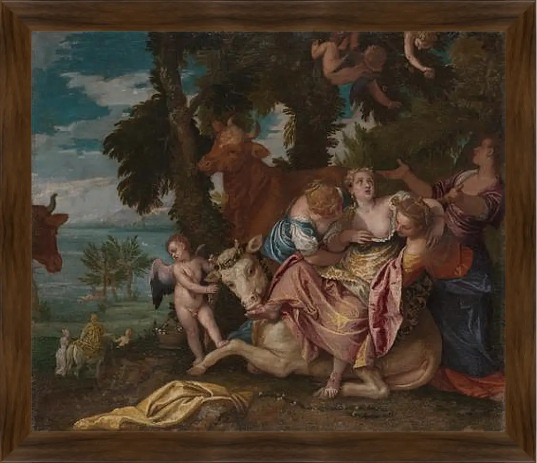 Картина в раме - The Rape of Europa. Паоло Веронезе