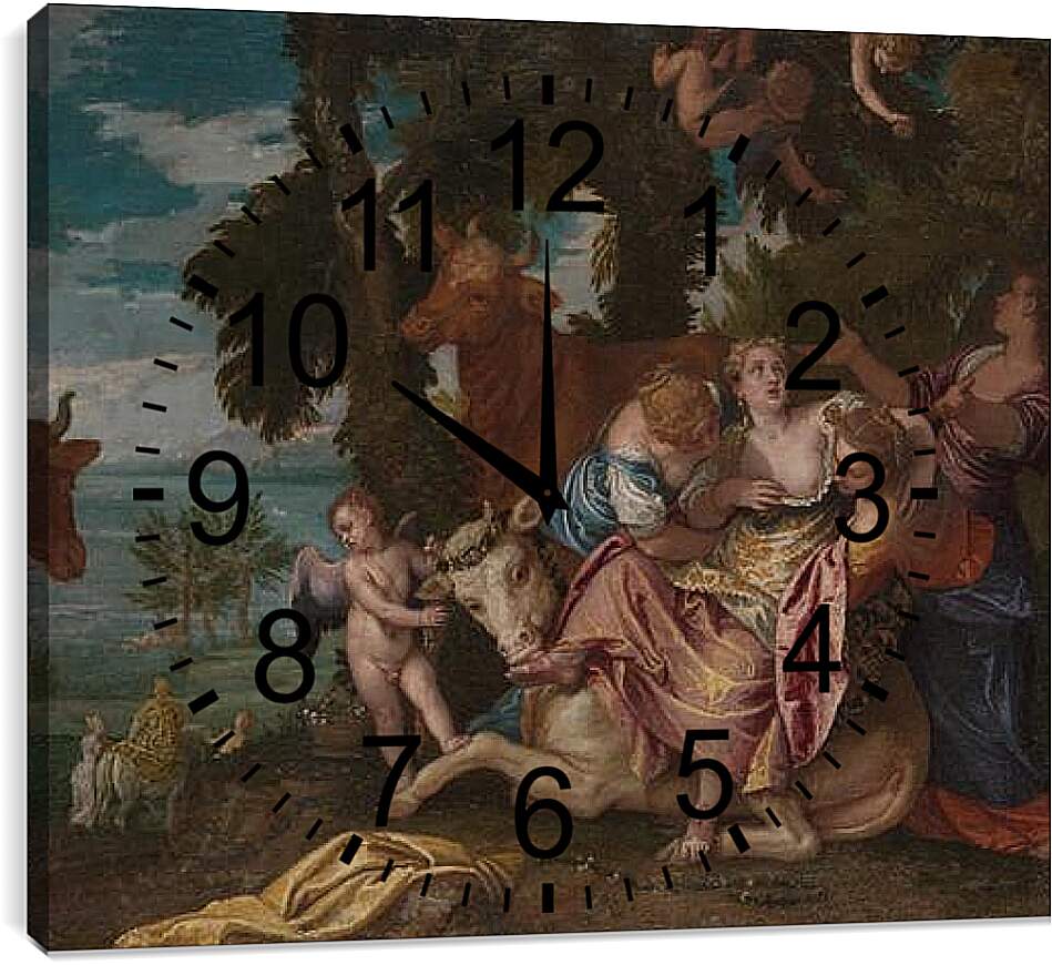 Часы картина - The Rape of Europa. Паоло Веронезе