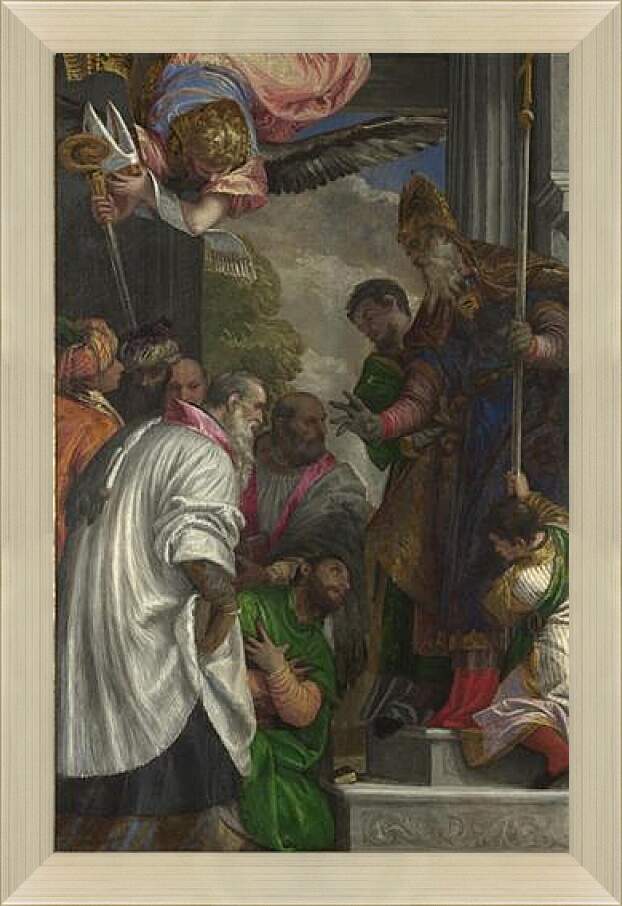 Картина в раме - The Consecration of Saint Nicholas. Паоло Веронезе