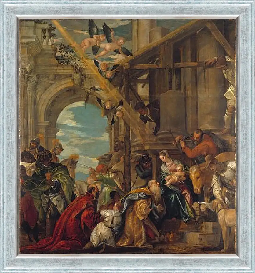 Картина в раме - The Adoration of the Kings. Паоло Веронезе