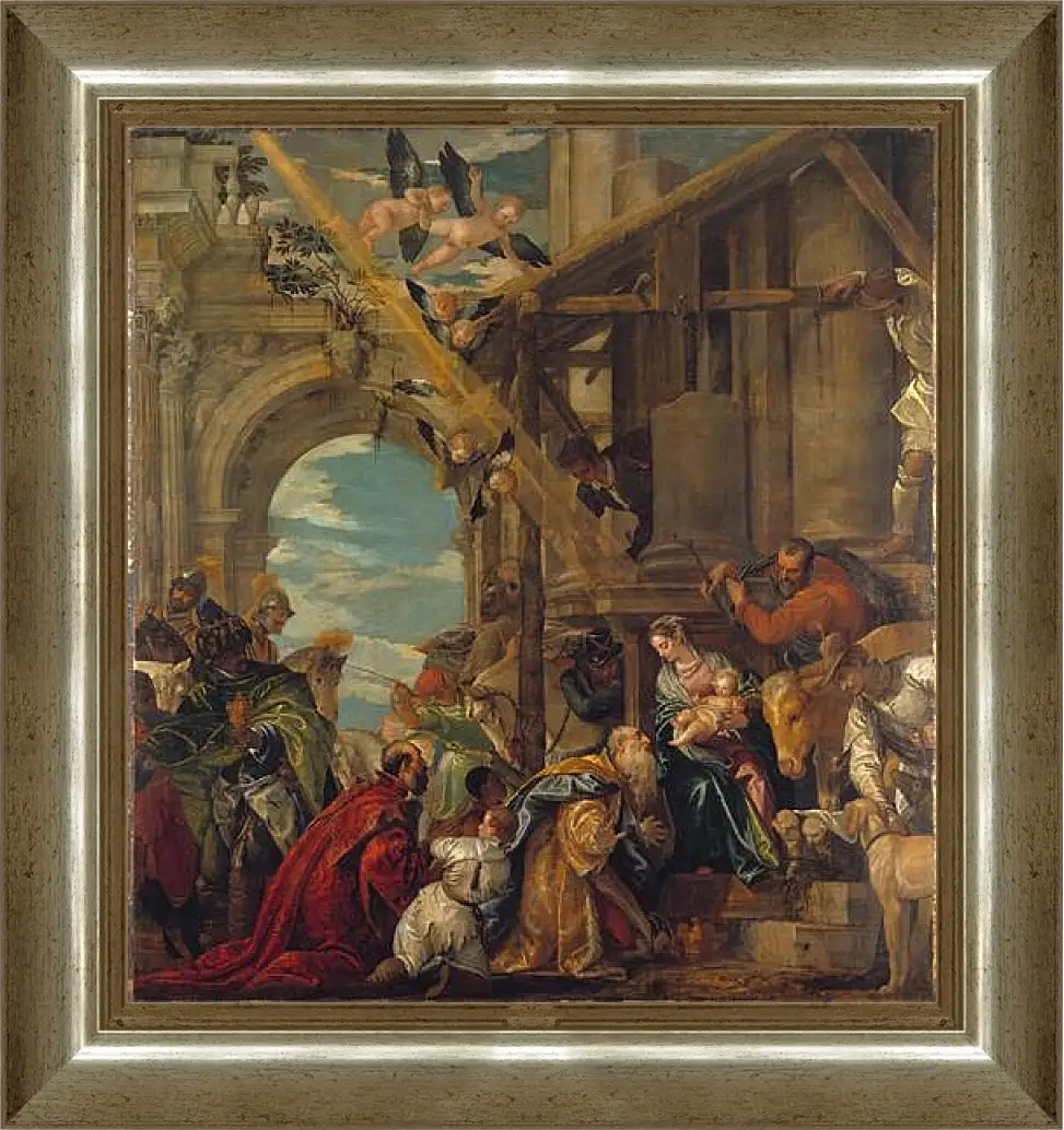 Картина в раме - The Adoration of the Kings. Паоло Веронезе