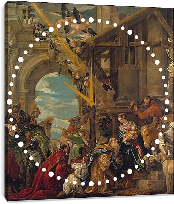 Часы картина - The Adoration of the Kings. Паоло Веронезе