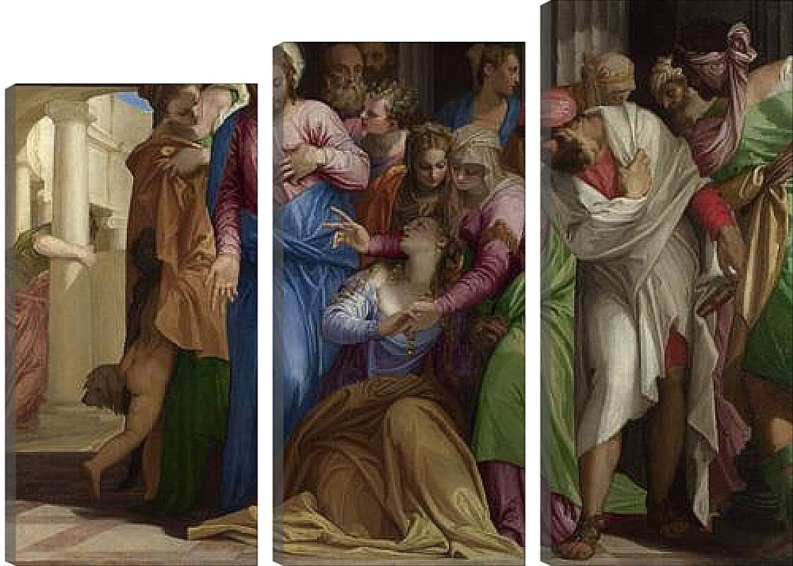 Модульная картина - Christ addressing a Kneeling Woman. Паоло Веронезе