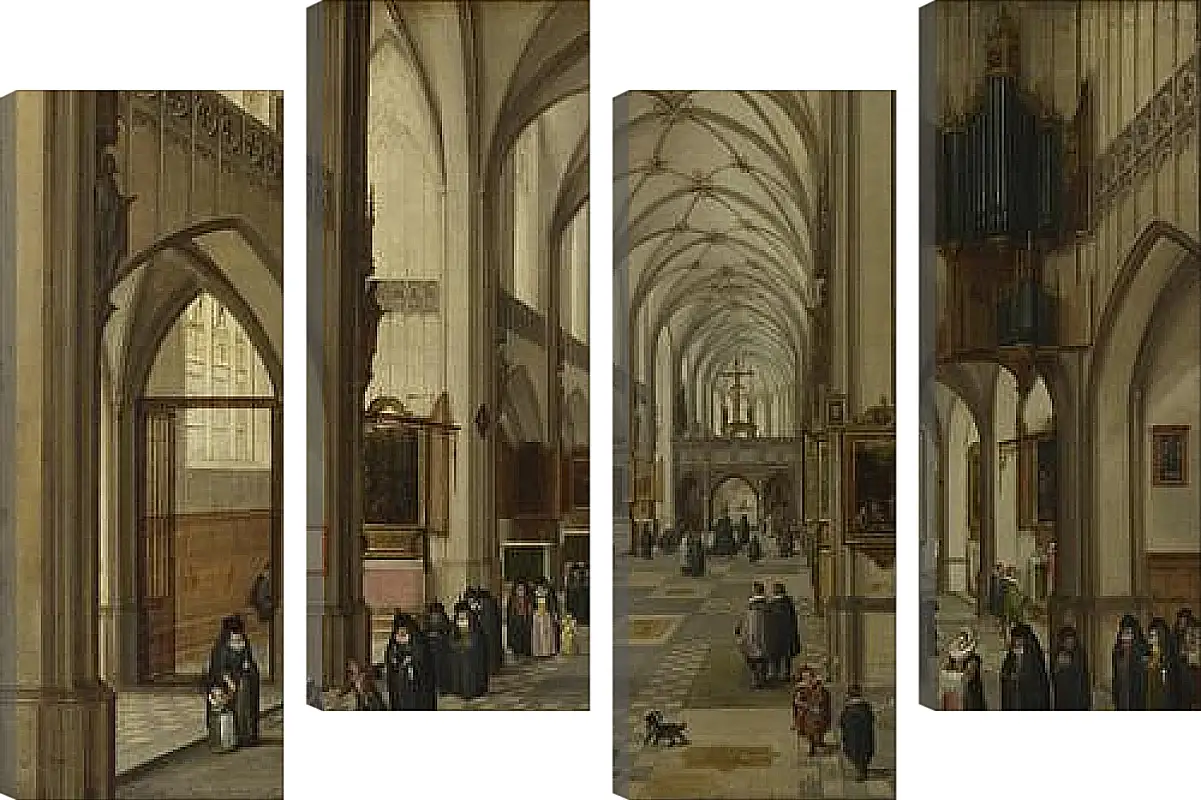 Модульная картина - The Interior of a Gothic Church looking East. Стенвейк Хармен Ван