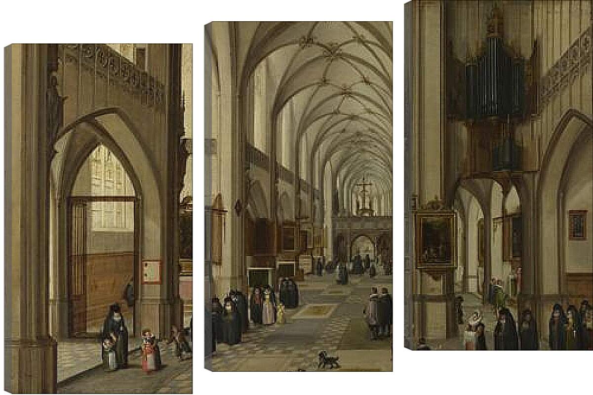 Модульная картина - The Interior of a Gothic Church looking East. Стенвейк Хармен Ван