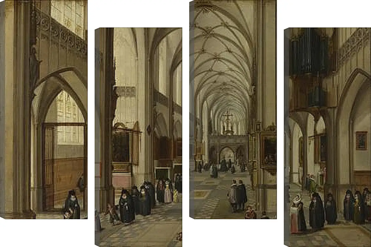 Модульная картина - The Interior of a Gothic Church looking East. Стенвейк Хармен Ван