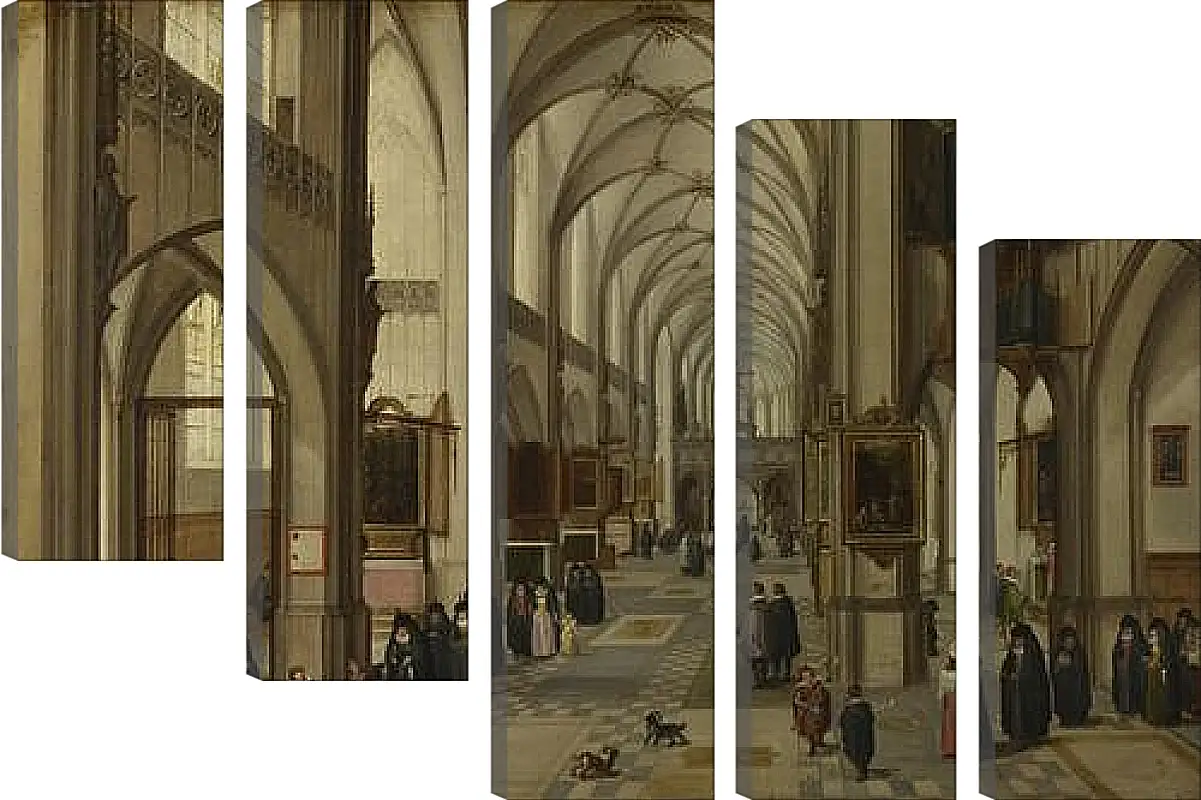 Модульная картина - The Interior of a Gothic Church looking East. Стенвейк Хармен Ван