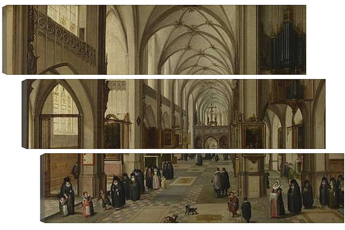 Модульная картина - The Interior of a Gothic Church looking East. Стенвейк Хармен Ван