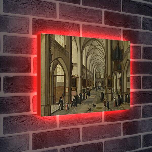 Лайтбокс световая панель - The Interior of a Gothic Church looking East. Стенвейк Хармен Ван