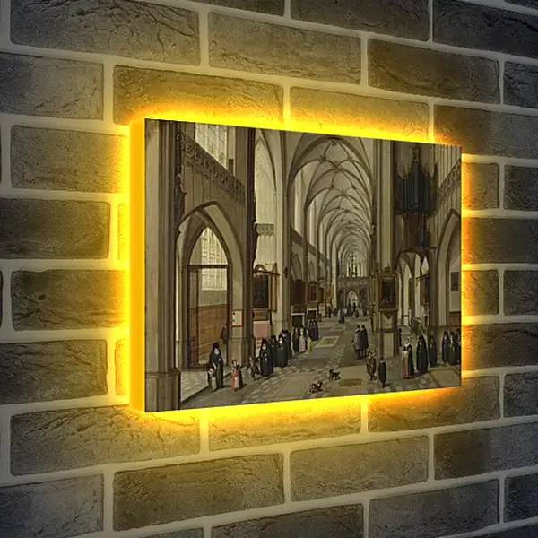 Лайтбокс световая панель - The Interior of a Gothic Church looking East. Стенвейк Хармен Ван