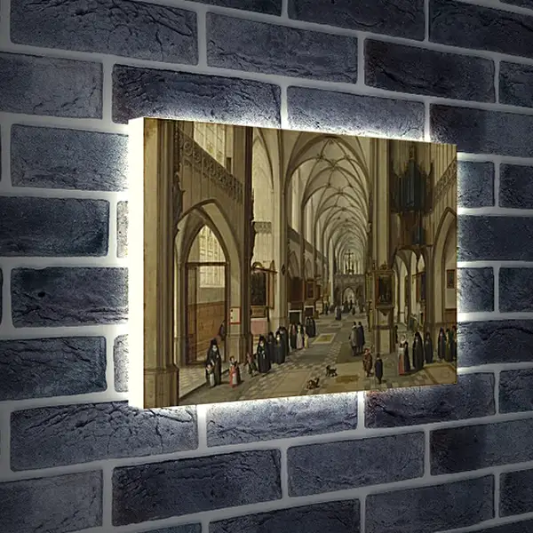 Лайтбокс световая панель - The Interior of a Gothic Church looking East. Стенвейк Хармен Ван