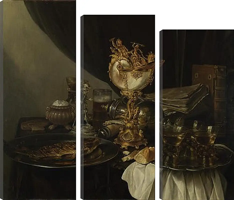 Модульная картина - Still Life with a Nautilus Cup. Натюрморт с чашкой. Виллем Клас Хеда