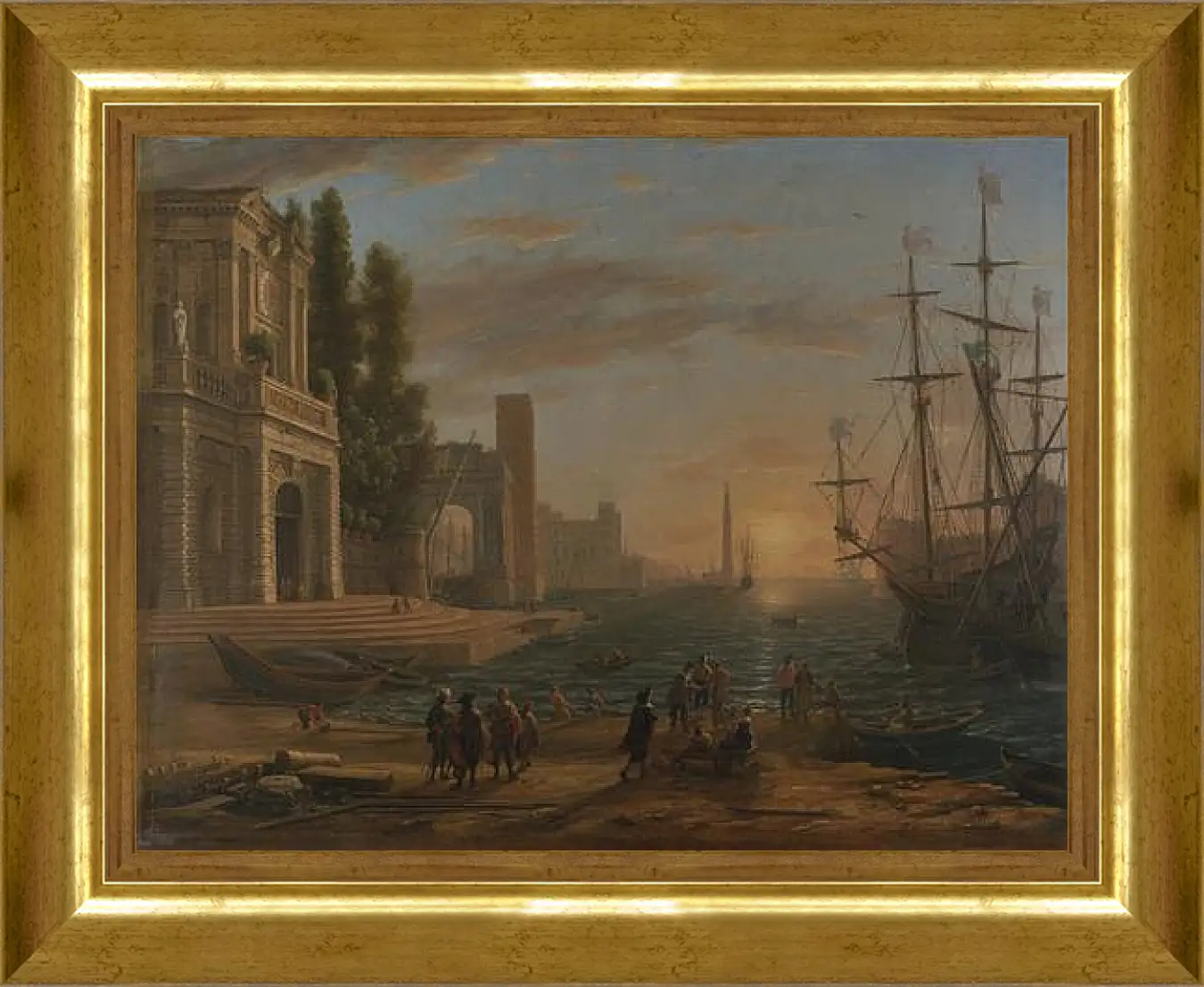 Картина в раме - A Seaport. Клод Жозеф Верне