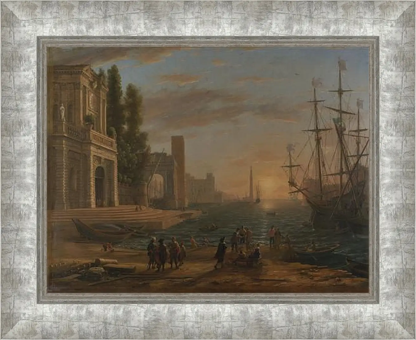 Картина в раме - A Seaport. Клод Жозеф Верне